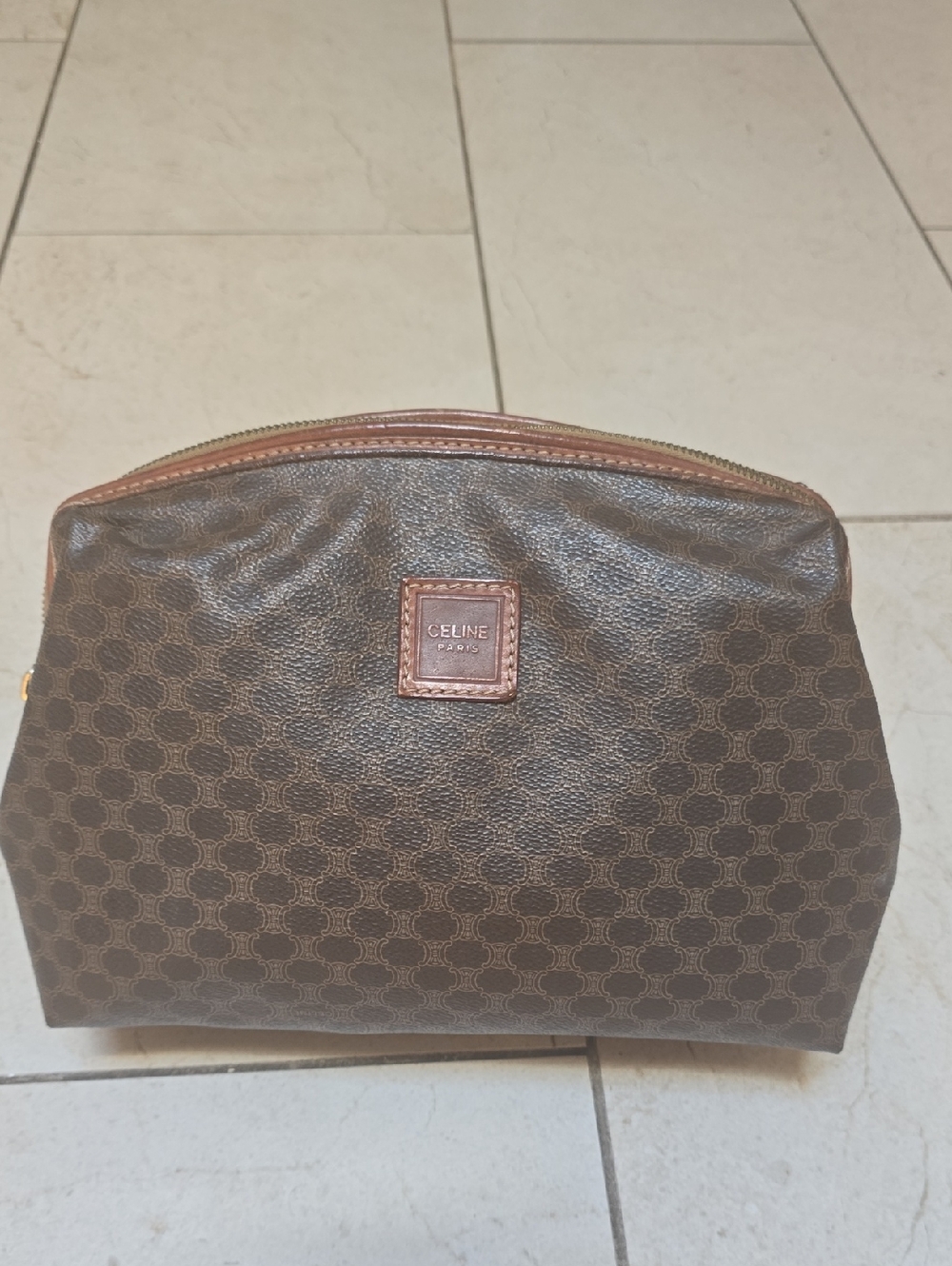 Céline Macadam Pouch VINTAGE Mocha Hues